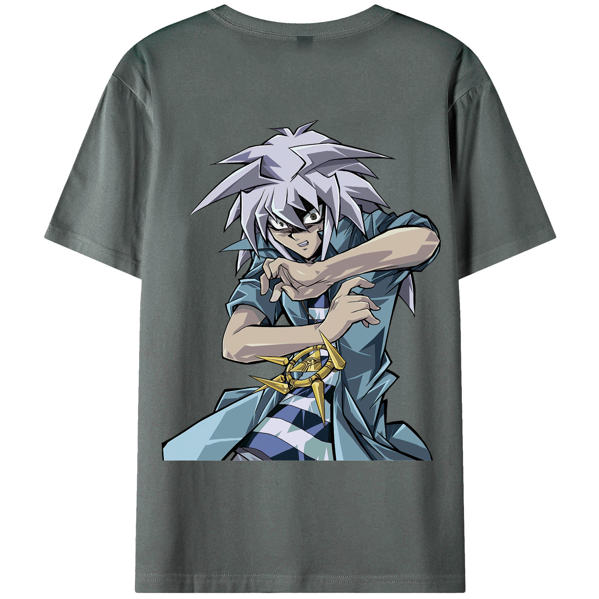 （画像用） 遊☆戯☆王 Yu-Gi-Oh! 綿100％ メンズ半袖Tシャツ（バックプリント） 通気性